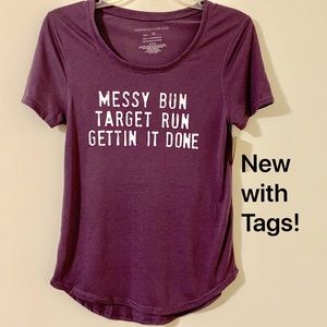 Messy Bun Target Run Tee Shirt